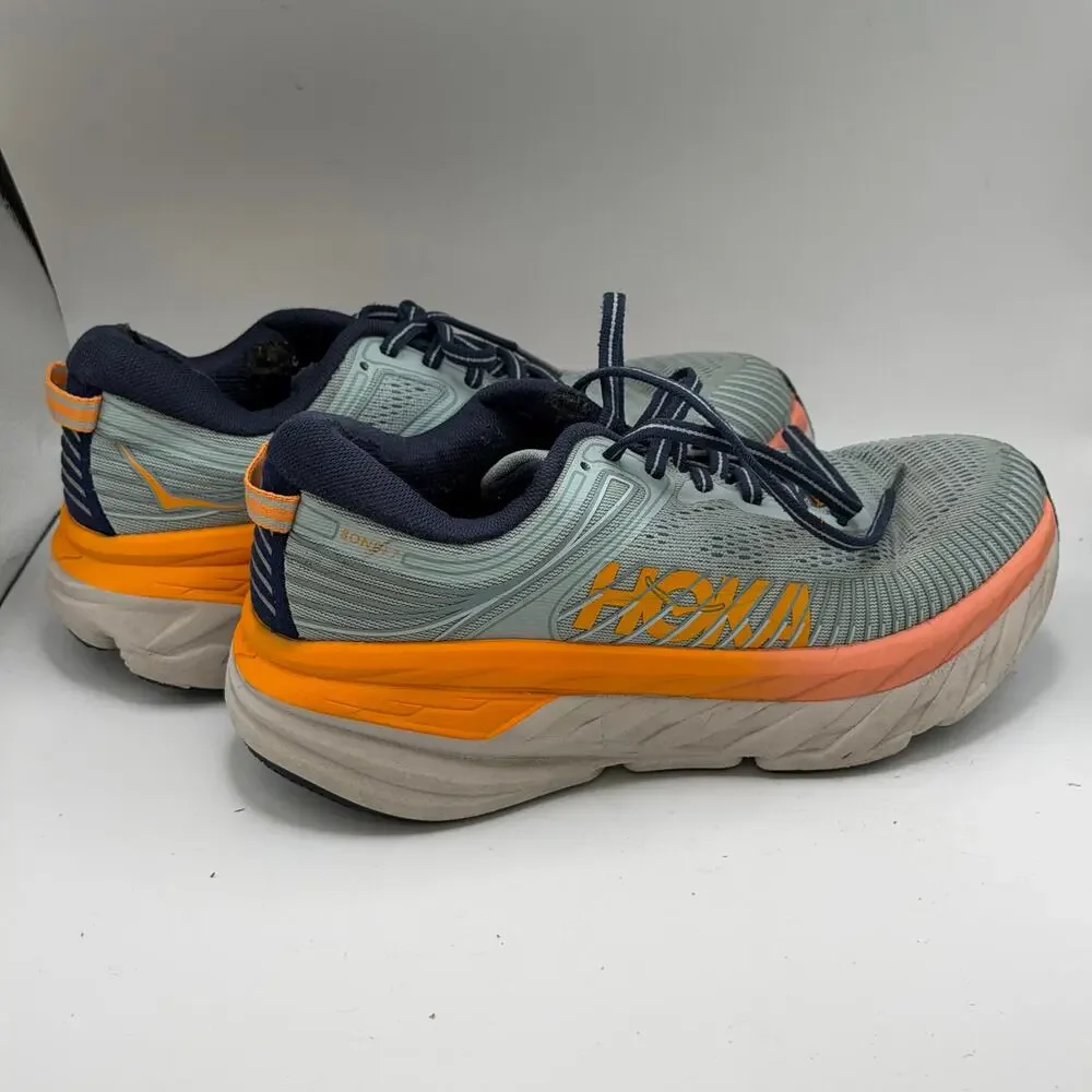 Hoka One One Bondi 7 Blue Haze Black Iris Women's Running Shoes Size 6.5 1110519